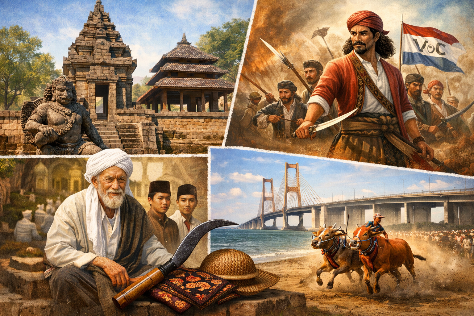 Ilustrasi sejarah dan budaya Madura