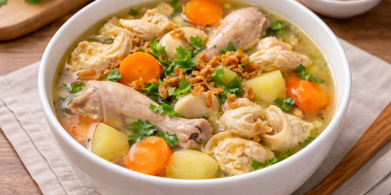 Sup Ayam Kembang Tahu, Menu Hangat Favorit Saat Musim Hujan