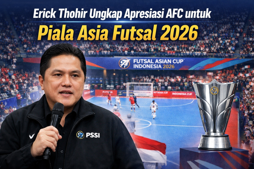 Erick Thohir menyampaikan apresiasi AFC atas suksesnya penyelenggaraan Piala Asia Futsal 2026 di Indonesia.