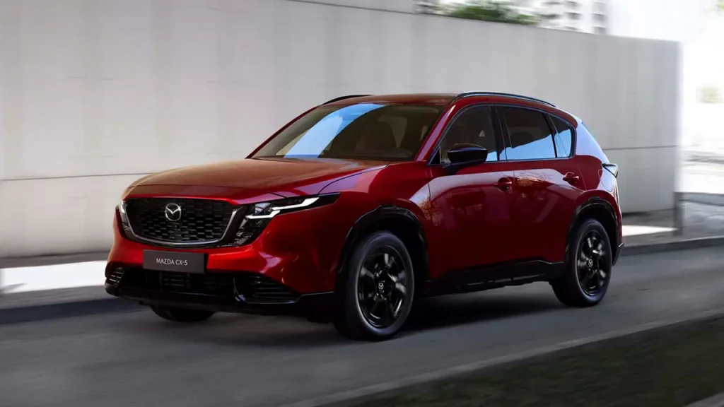Mazda CX-5 generasi ketiga berwarna merah dengan desain Kodo terbaru