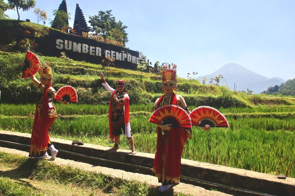 Wisata Sawah Sumber Gempong Ketapanrame Mojokerto yang dikelola BUMDes desa.