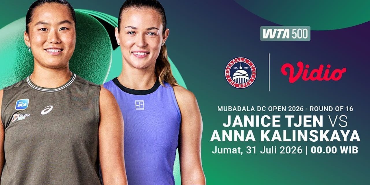 Jadwal Siaran Langsung Janice Tjen vs Anna Kalinskaya di WTA 500 Mubadala DC Open 2026
